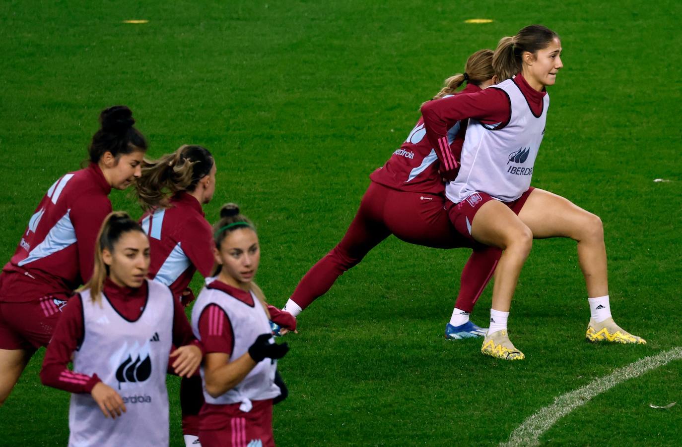 La selección española de fútbol se entrena en Málaga