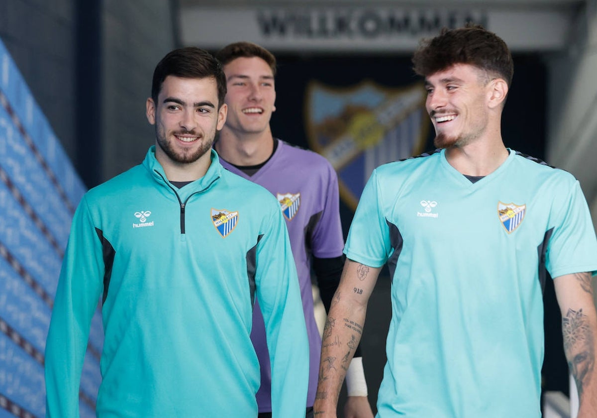 Ramón, sonriente la semana pasada junto a Murillo y Carlos López.