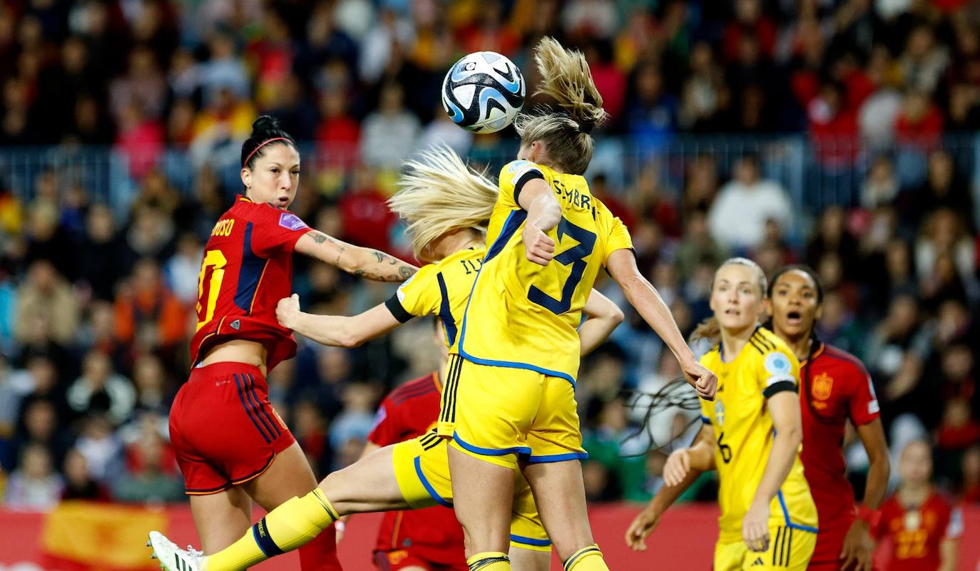 El España- Suecia en La Rosaleda, en imágenes