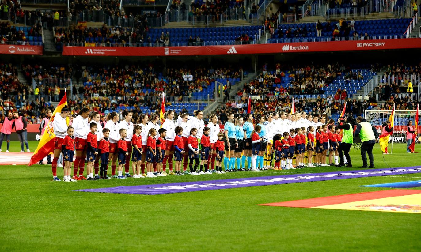 El España- Suecia en La Rosaleda, en imágenes