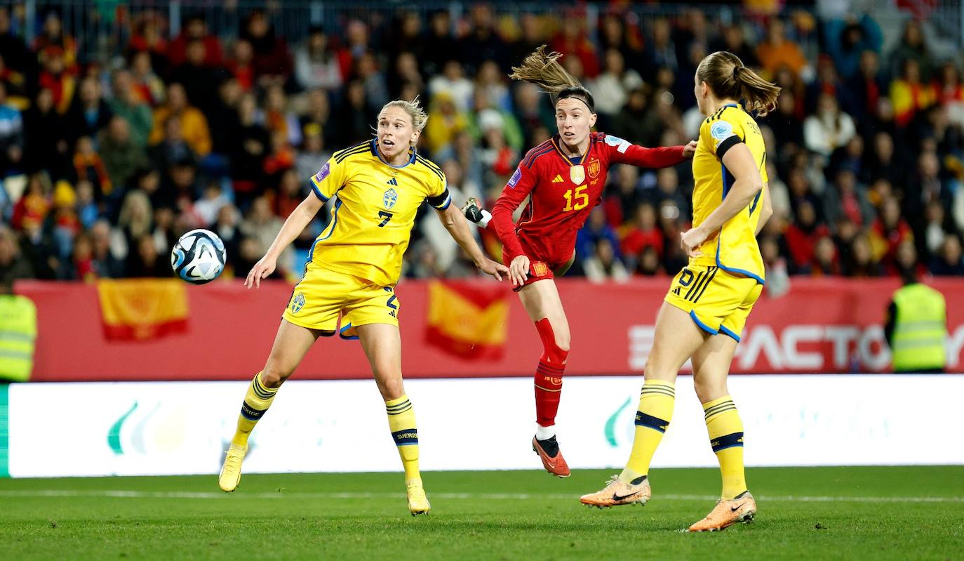 El España- Suecia en La Rosaleda, en imágenes