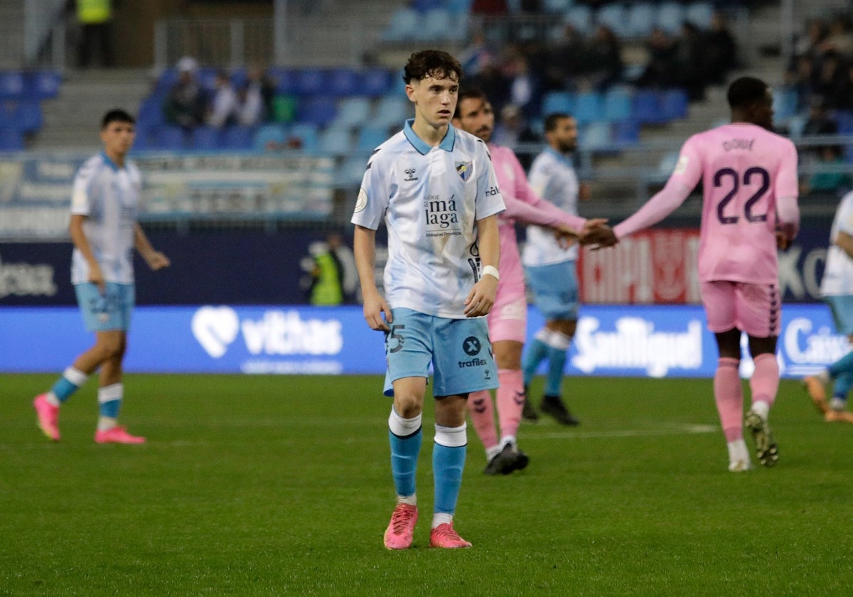 Aarón Ochoa, este miércoles en el partido de su debut.