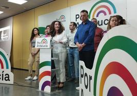 Inmaculada Nieto y Juan Antonio Delgado, en un acto de Por Andalucía.