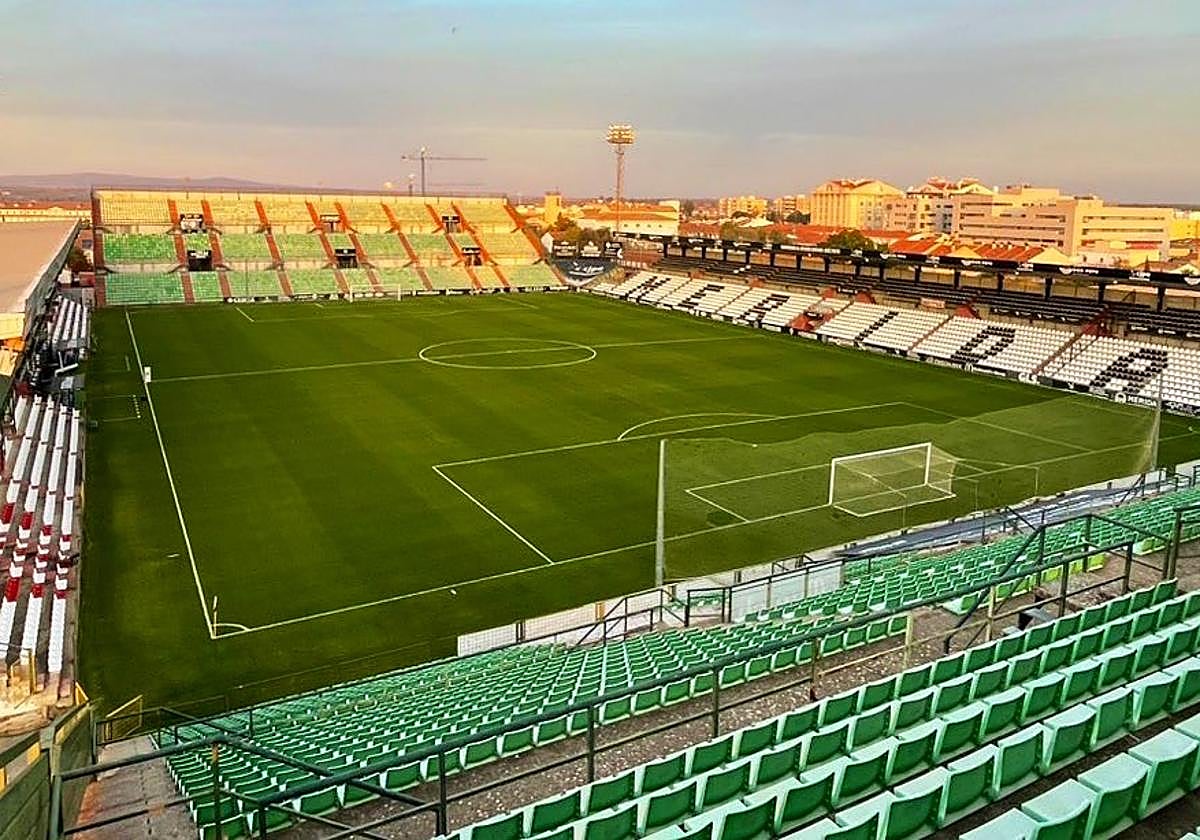 Panorámica del estadio romano José Fouto donde se disputará el Mérida-Málaga.