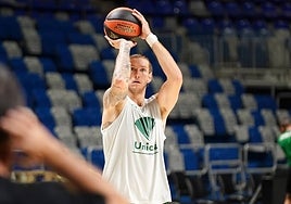 Osetkowski, durante un entrenamiento.