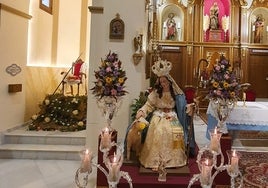 Imagen de la Divina Pastora de Algarrobo.