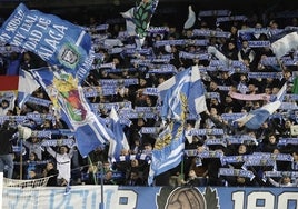 Imagen de los aficionados del Málaga durante el último partido de La Rosaleda.