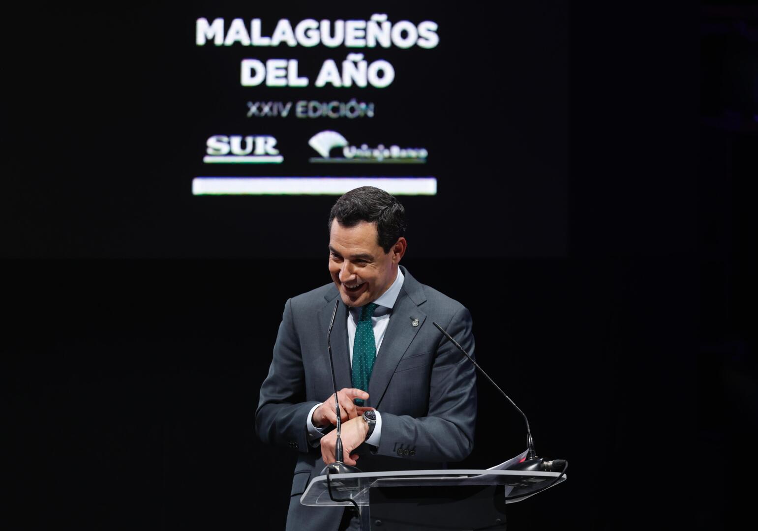 Premios SUR | Juanma Moreno clausura la gala de los Malagueños del Año 2023