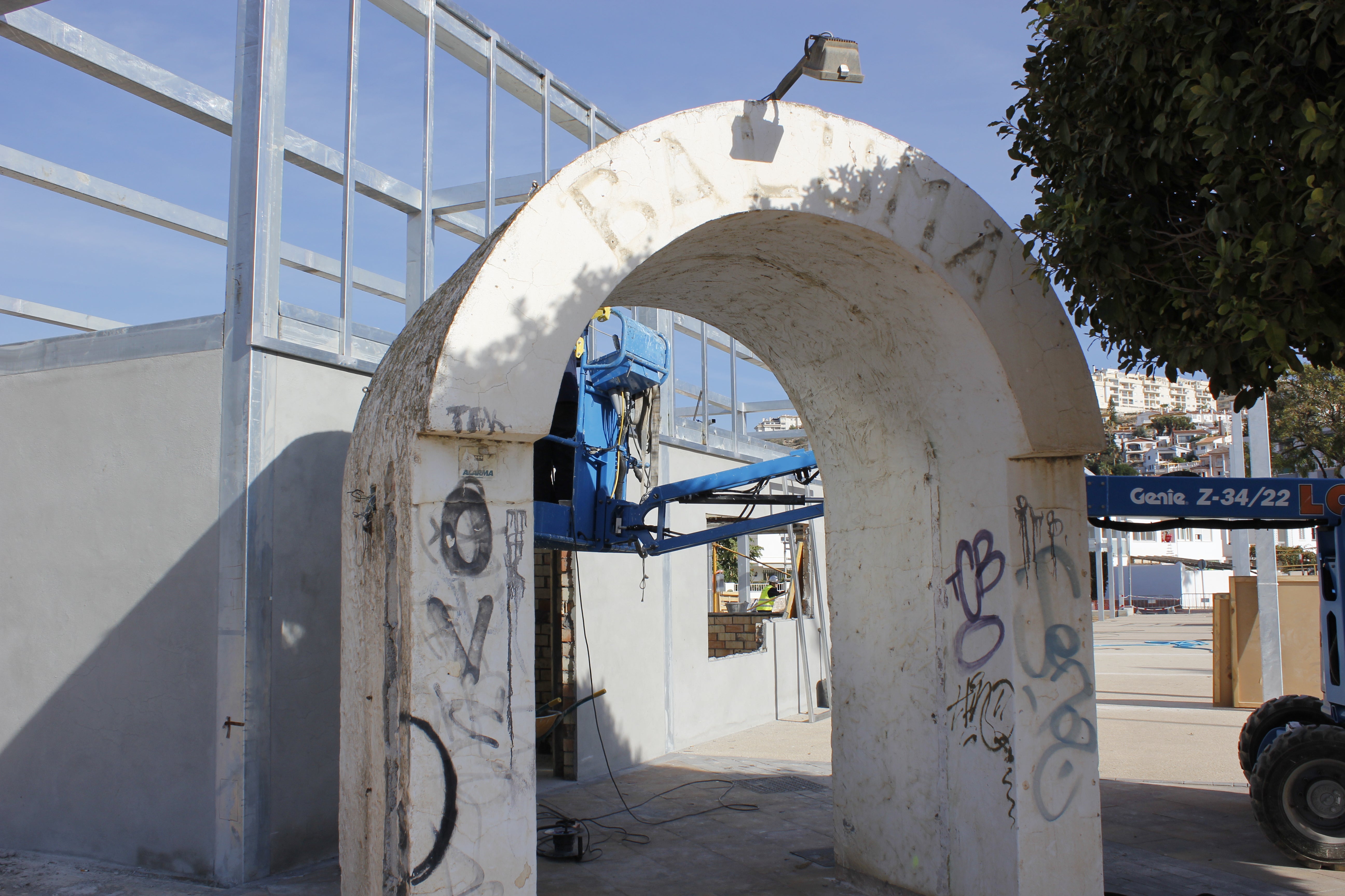 Las obras del Parque Baluma de la Cala del Moral, en imágenes