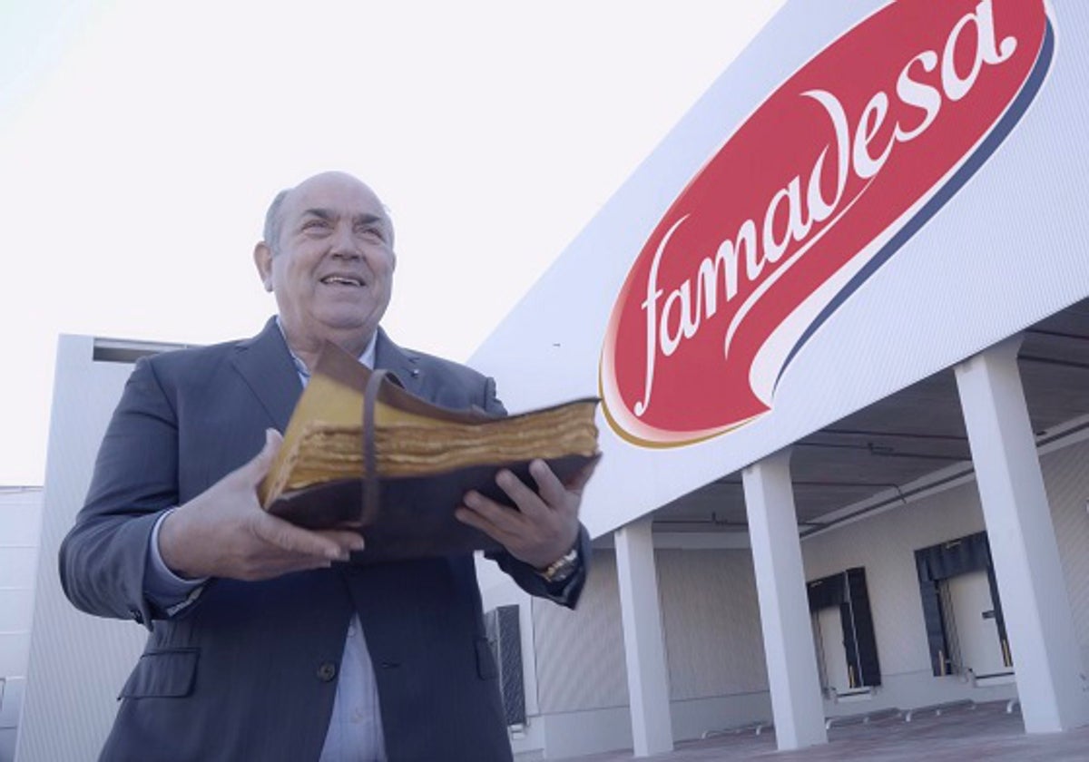 El presidente de Famadesa, Federico Beltrán, en el encuentro de Navidad de la empresa.