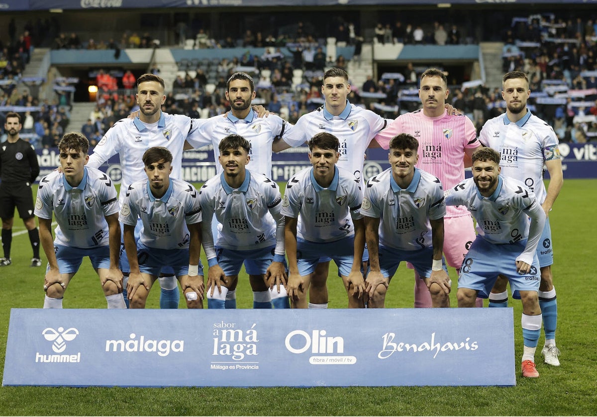 Once del Málaga en el último encuentro del año, en La Rosaleda contra el Algeciras.