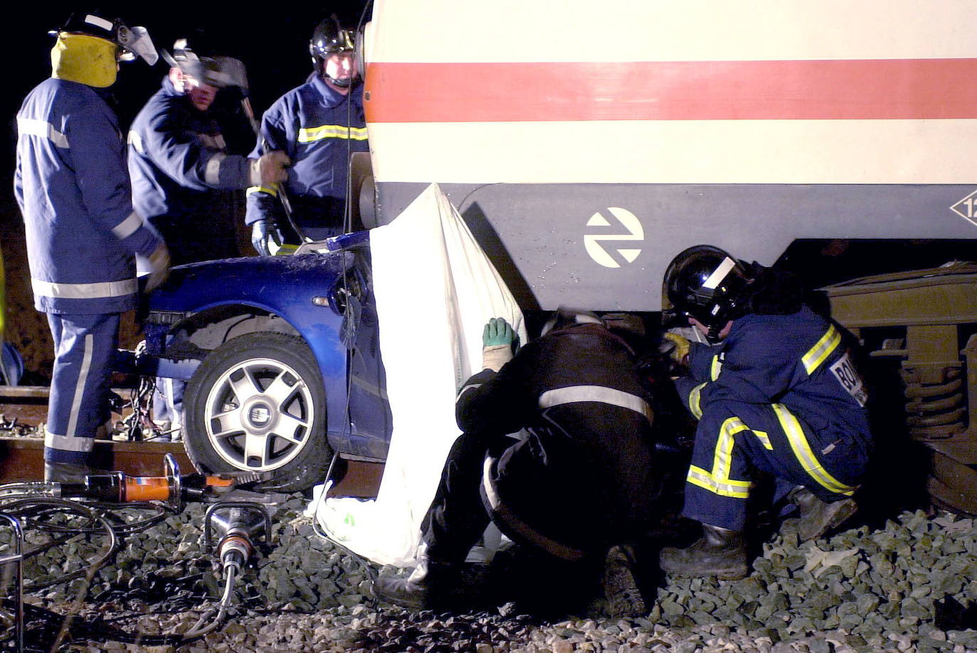 Otro accidente en Antequera en 2003, con un vehículo arrollado