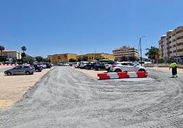 El aparcamiento municipal, en la avenida de la Candelaria.