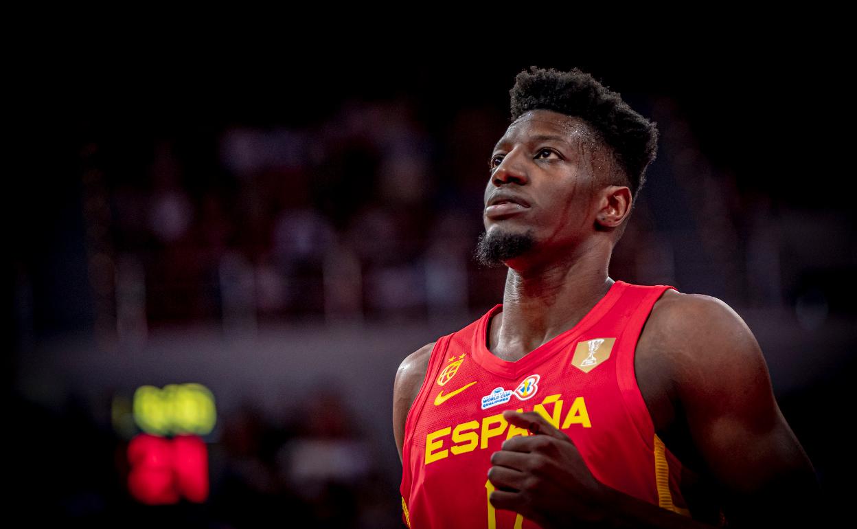 Yankuba Sima, con la selección española absoluta. 