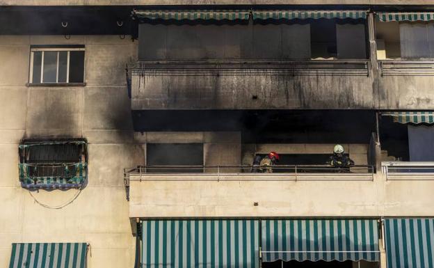 Imagen del piso afectado por el incendio 
