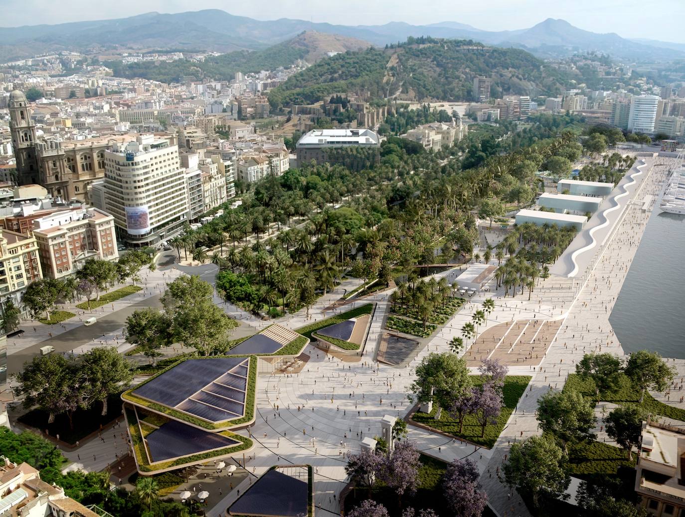 Exposición de las propuestas finalistas del concurso Internacional de ideas para la reurbanización de la zona del Plan Málaga Litoral. Hasta el 31 de enero de 2023 en el edificio del rectorado de la Universidad de Málaga.