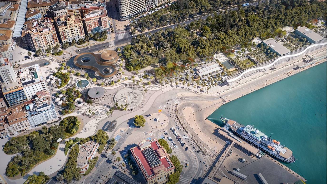 Exposición de las propuestas finalistas del concurso Internacional de ideas para la reurbanización de la zona del Plan Málaga Litoral. Hasta el 31 de enero de 2023 en el edificio del rectorado de la Universidad de Málaga.