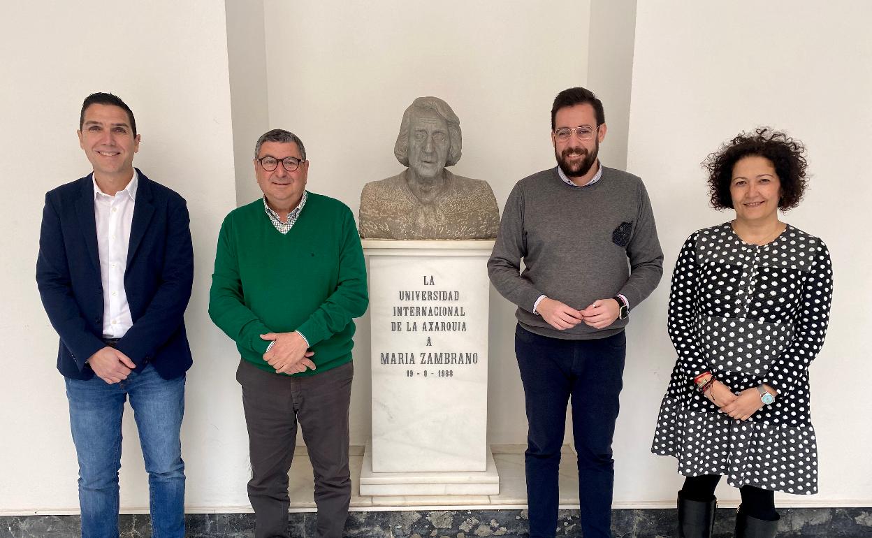 Acto de presentación de las iniciativas, este lunes en la sede de la Fundación María Zambrano. 