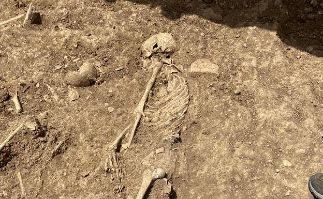 Uno de los enterramientos. 