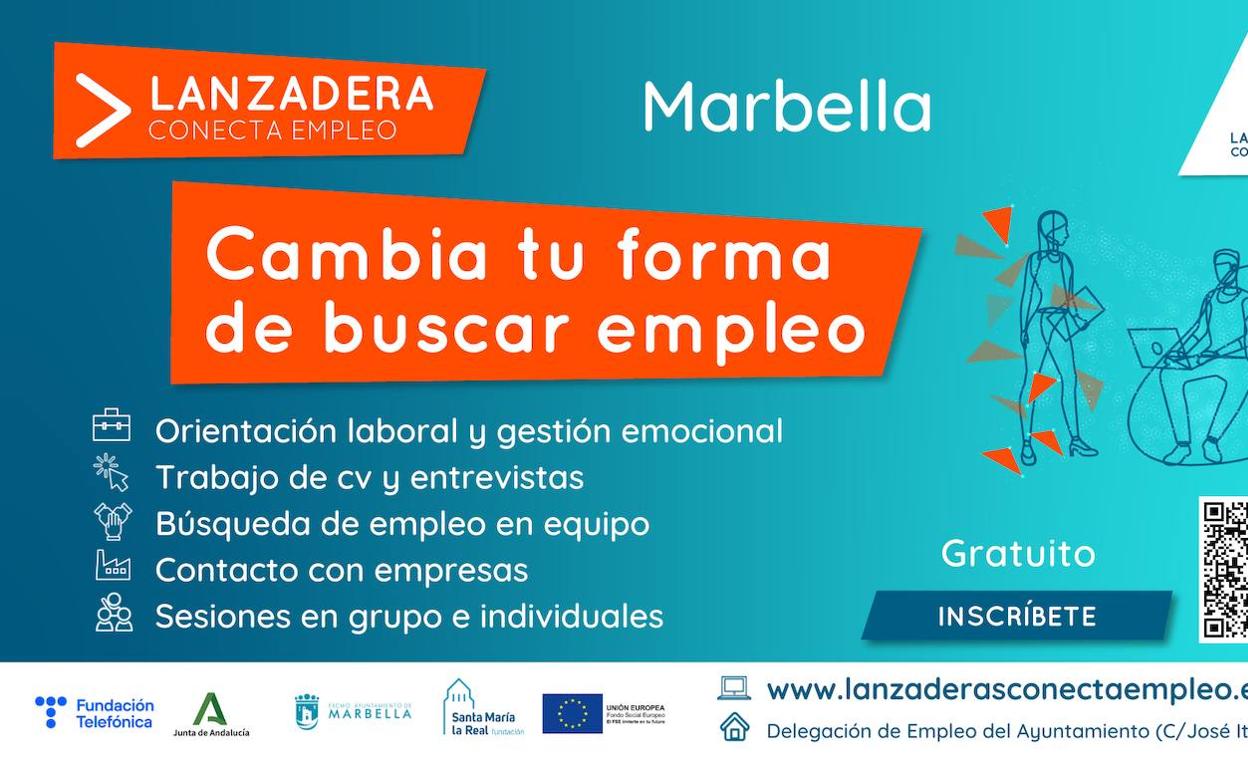 Cartel de la Lanzadera Conecta Empleo que comenzará en febrero. 