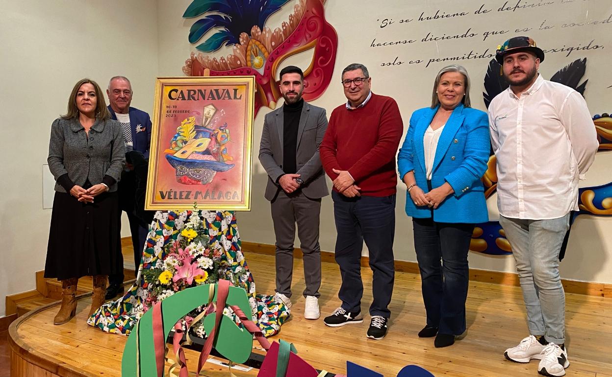 Acto de presentación del cartel anunciador de los Carnavales de Vélez-Málaga. 