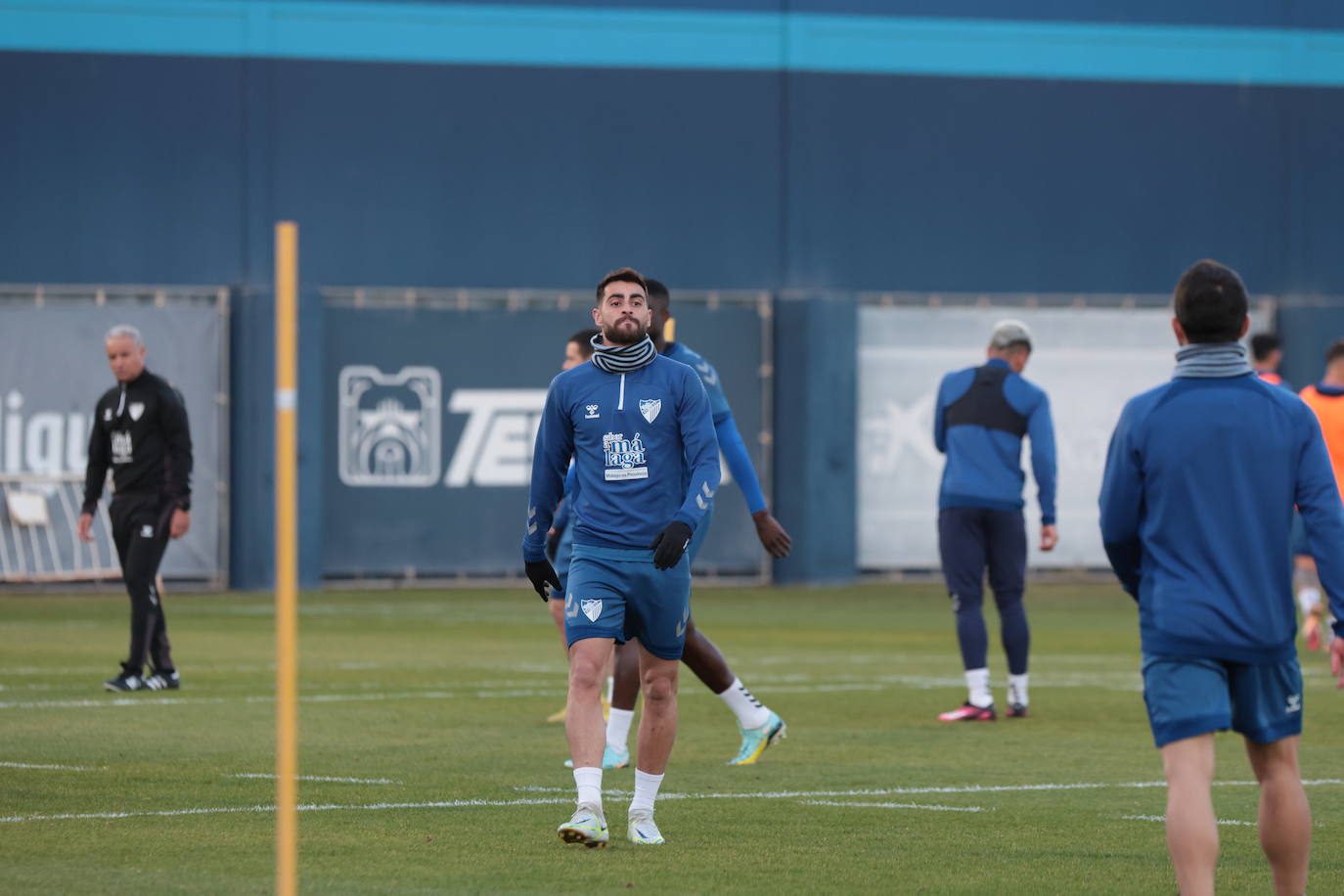 Primer entrenamiento de Pellicer como técnico del Málaga