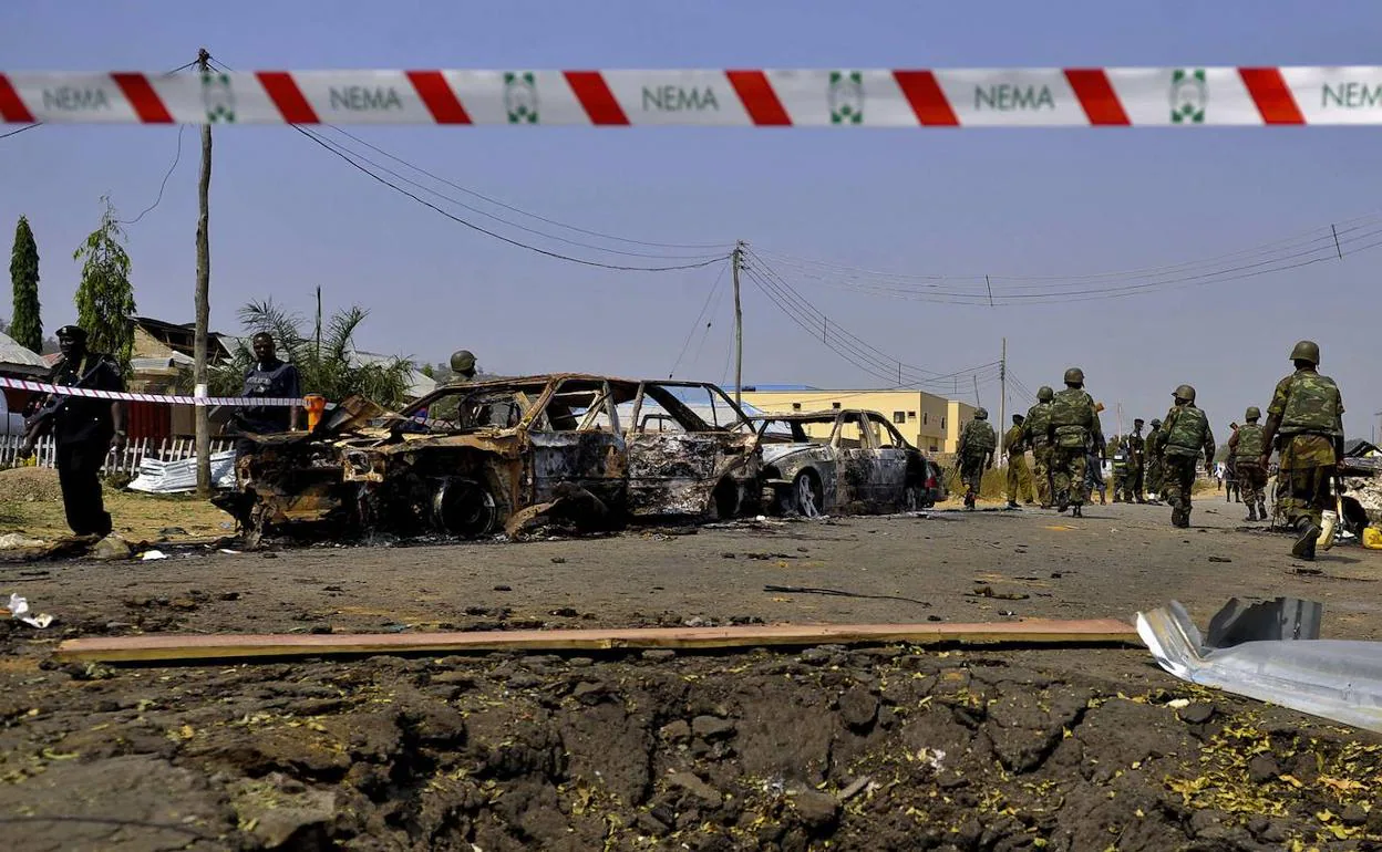 Imagen de archivo de la explosión de un coche bomba en Nigeria. 