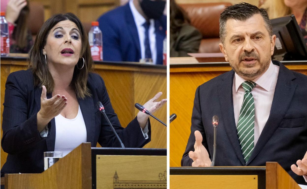 Los portavoces Ángeles Férriz (PSOE) y Toni Martín (PP) 