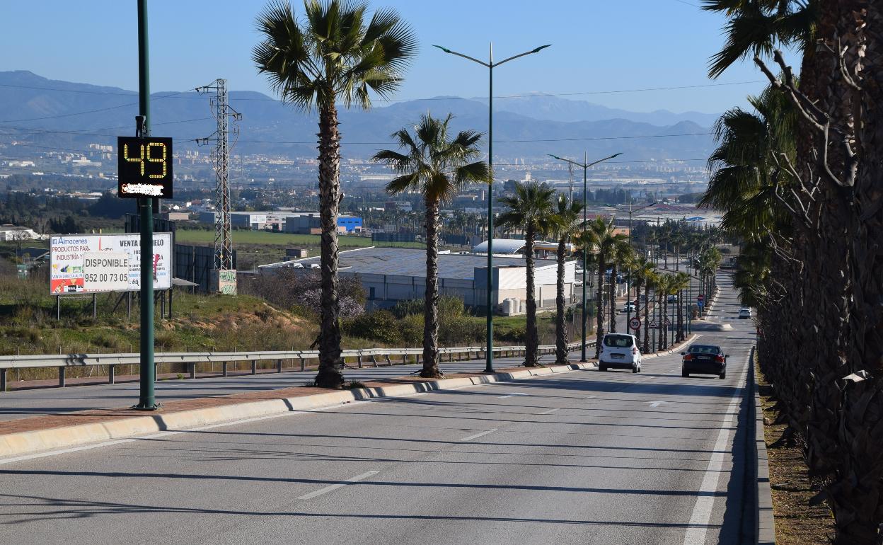 Radar instalado en la avenida de Ceuta.