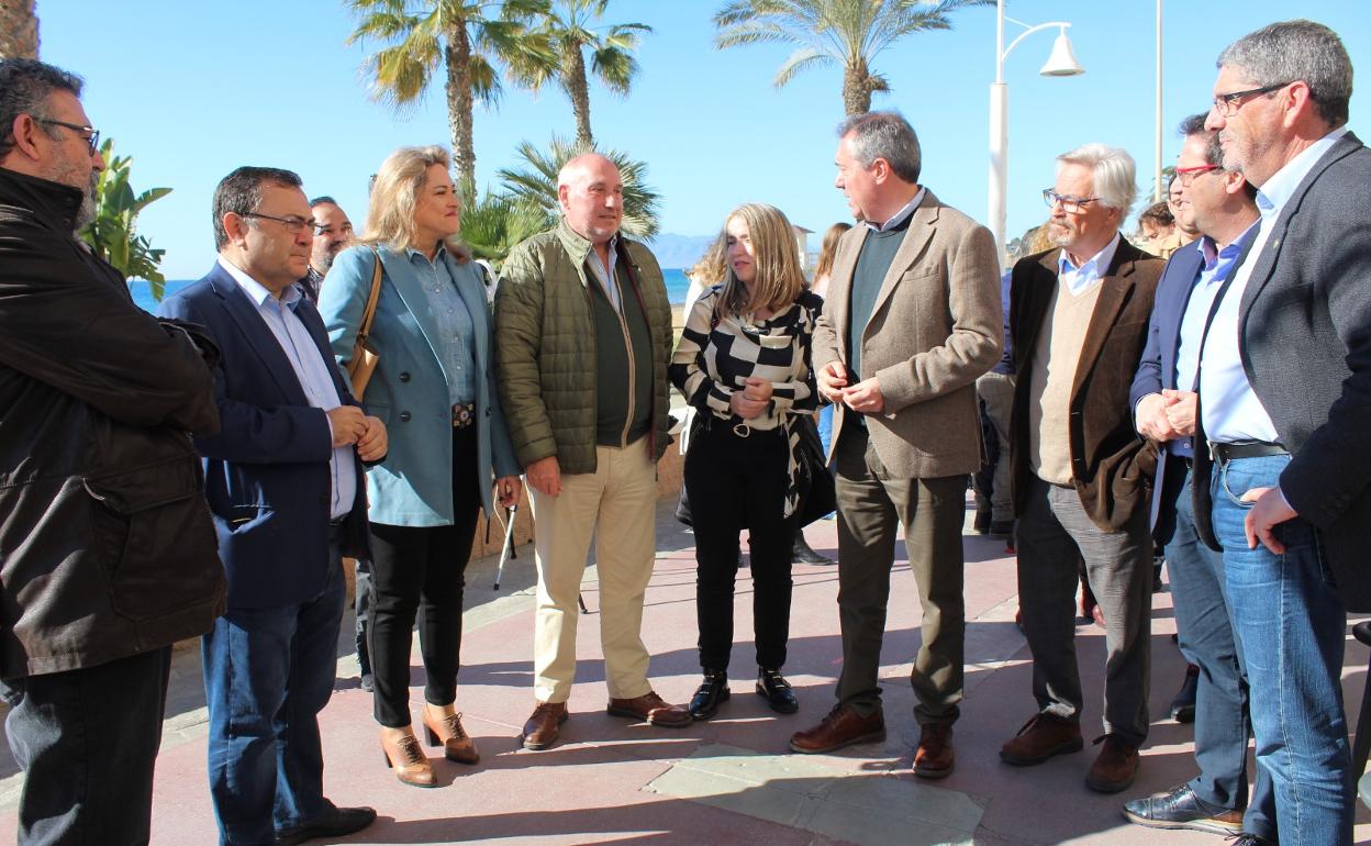 El líder de los socialistas andaluces, Juan Espadas, este viernes en Rincón de la Victoria. 