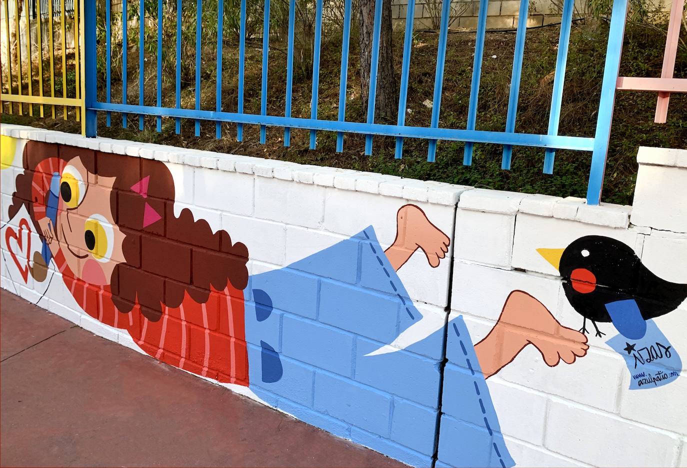 Mural del CEIP Gandhi