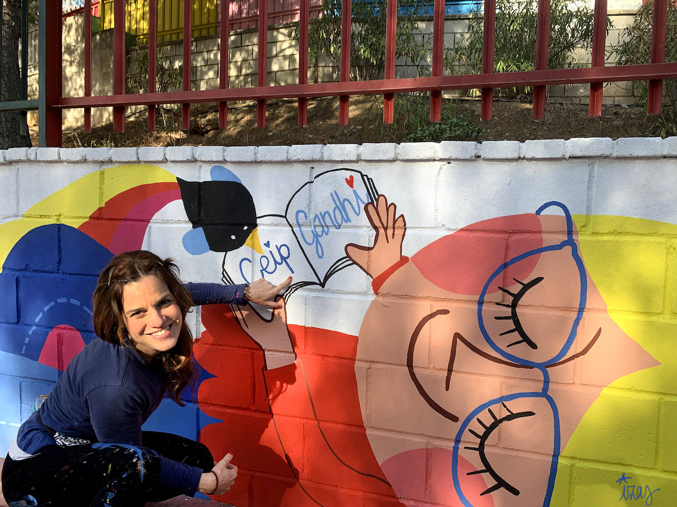 Mural del CEIP Gandhi