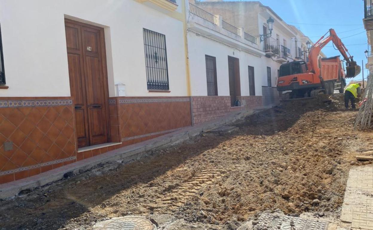 Imagen de las obras en la pedanía nerjeña de Maro. 