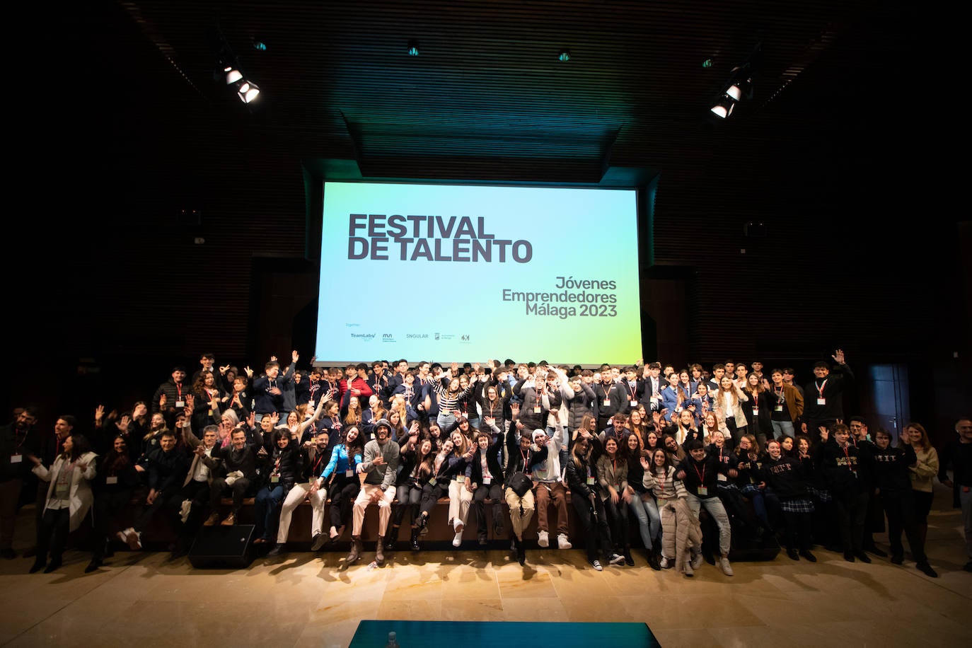 Los participantes en el Festival de Talento, este jueves. 