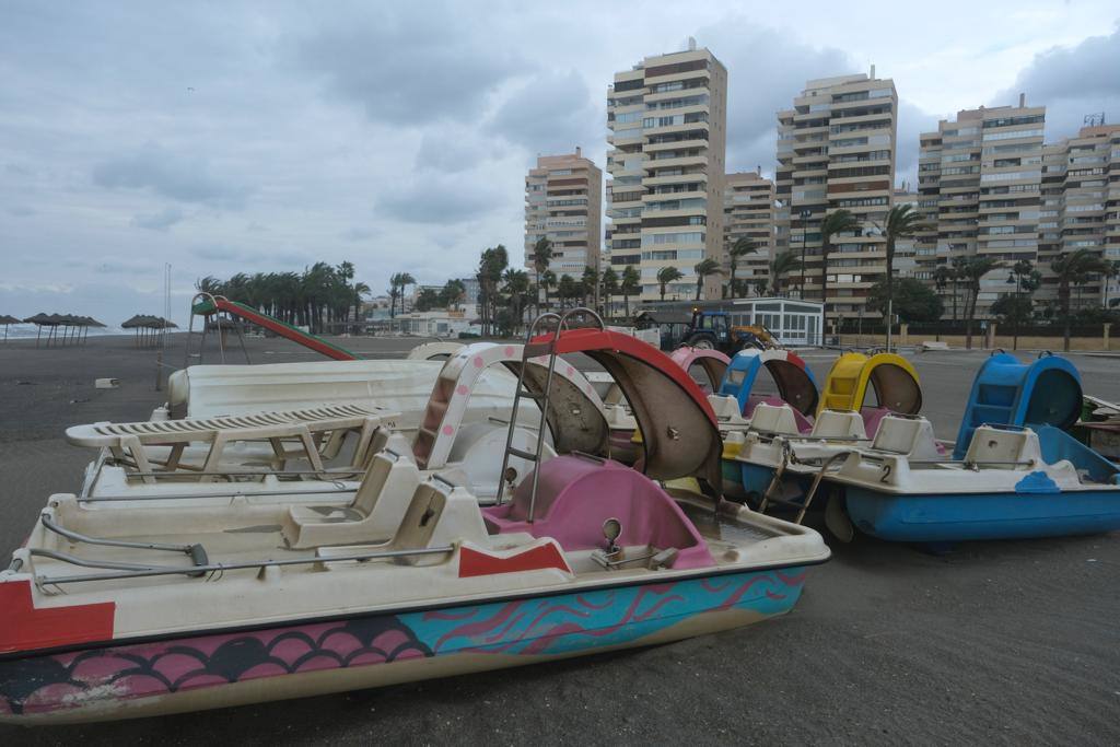 Paseo marítimo de Torremolinos, este sábado.