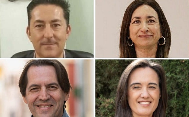 Santos Borrego, González Blanquero, Burgos Castelo y Palacios Álvarez, de izquierda a derecha y de arriba a abajo. 