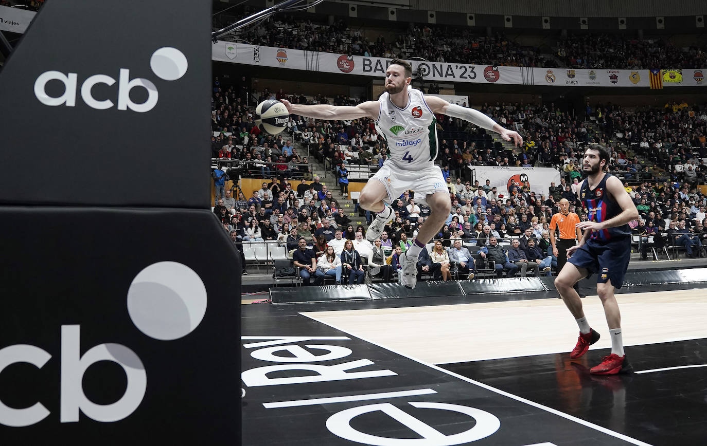 Las mejores fotografías del Barcelona-Unicaja de la Copa del Rey de Baloncesto 2023. 