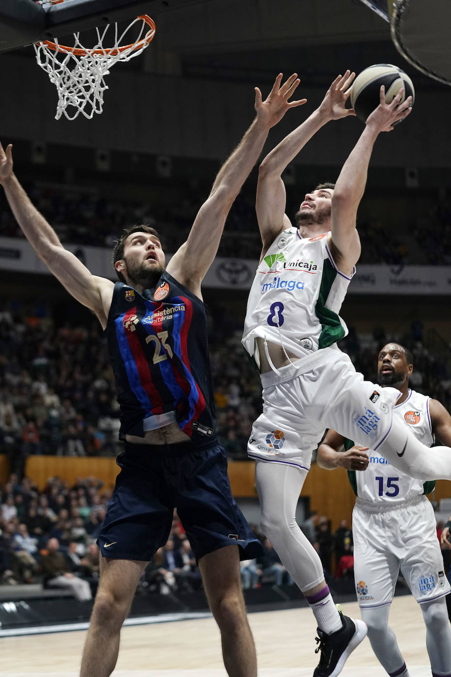 Las mejores fotografías del Barcelona-Unicaja de la Copa del Rey de Baloncesto 2023. 