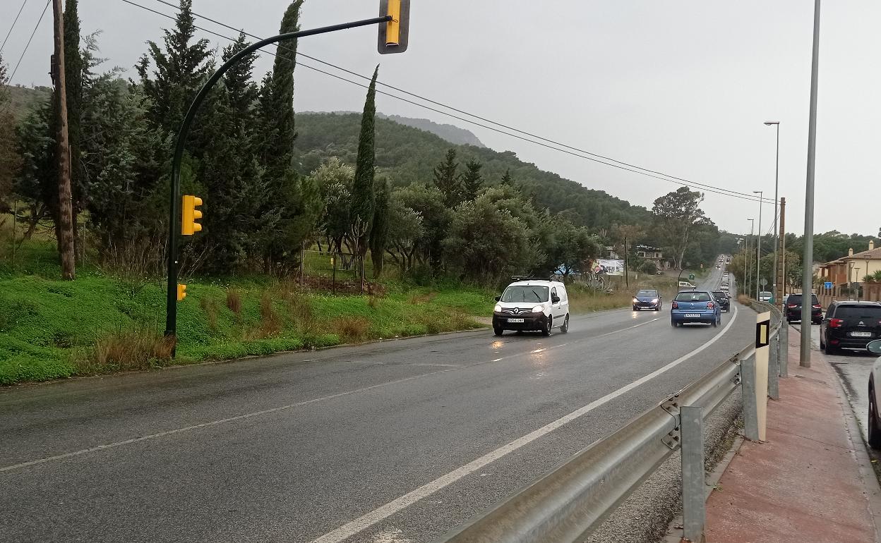 La conocida como cuesta de los pinos, en Alhaurín de la Torre.