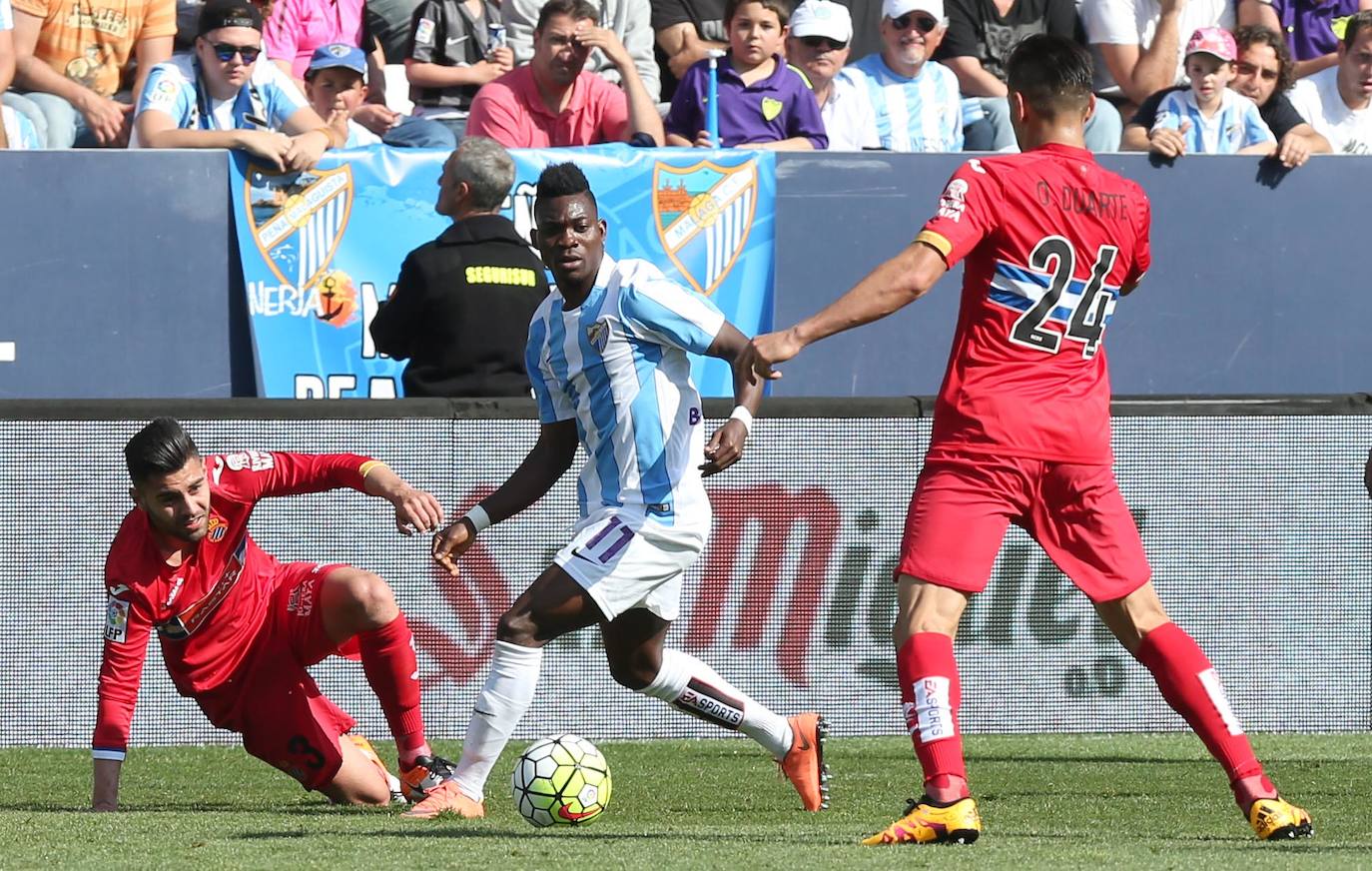 El recordado extremo ghanés jugó de blanquiazul durante la segunda parte de la temporada 15-16 y consiguió marcar dos tantos. Uno en su debut y otro en su despedida.