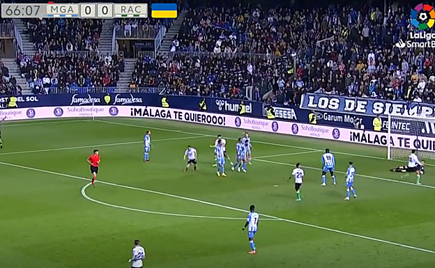 Iñigo Vicente da la victoria al Racing en La Rosaleda