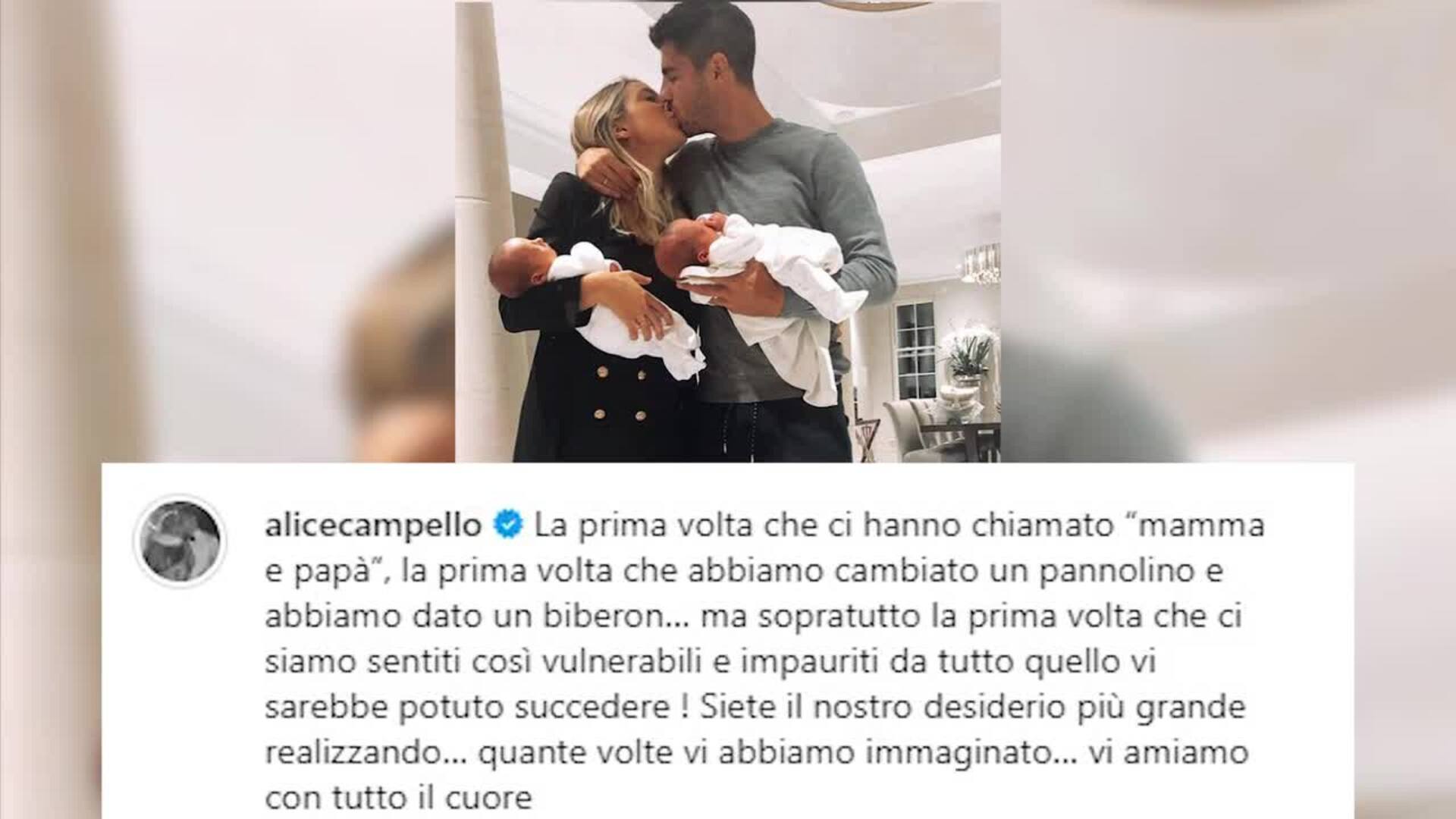 Alice Campello y Álvaro Morata celebran el cumpleaños de sus hijos Ale y Leo