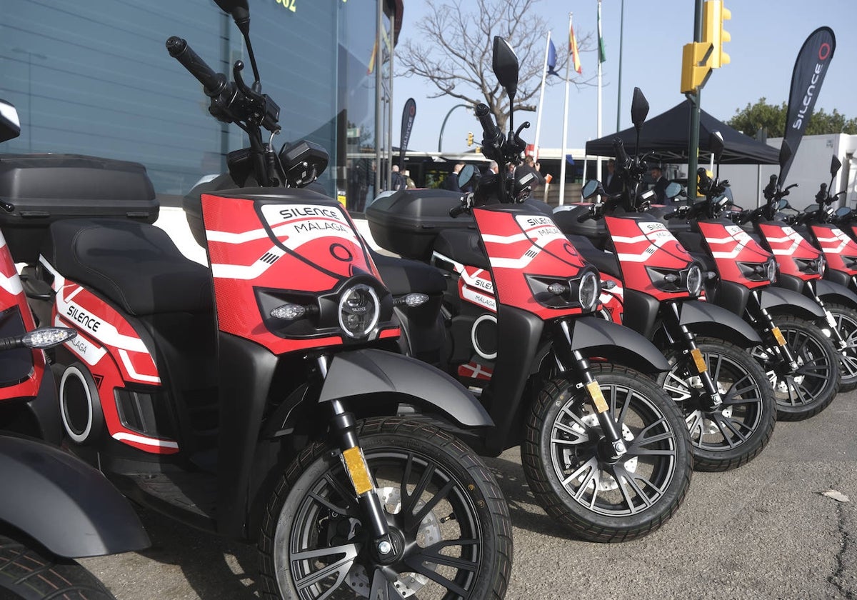 Imagen de archivo de motos eléctricas de Silence en Málaga.