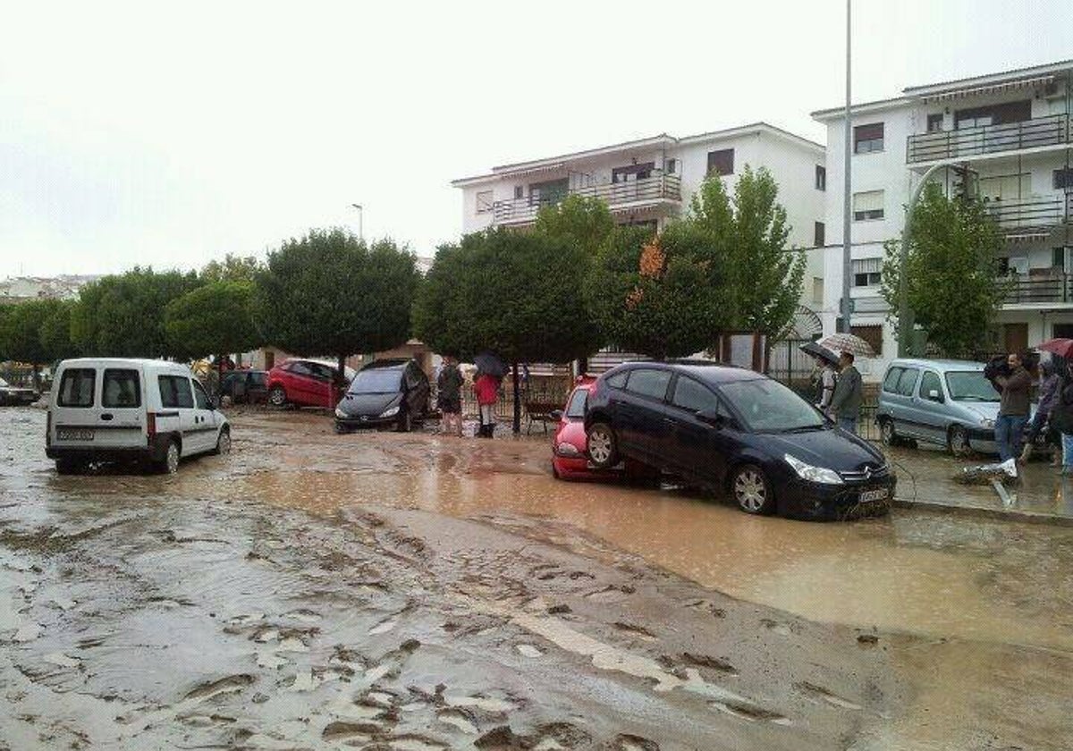 Imagen de archivo de una inundación en Villanueva del Trabuco.