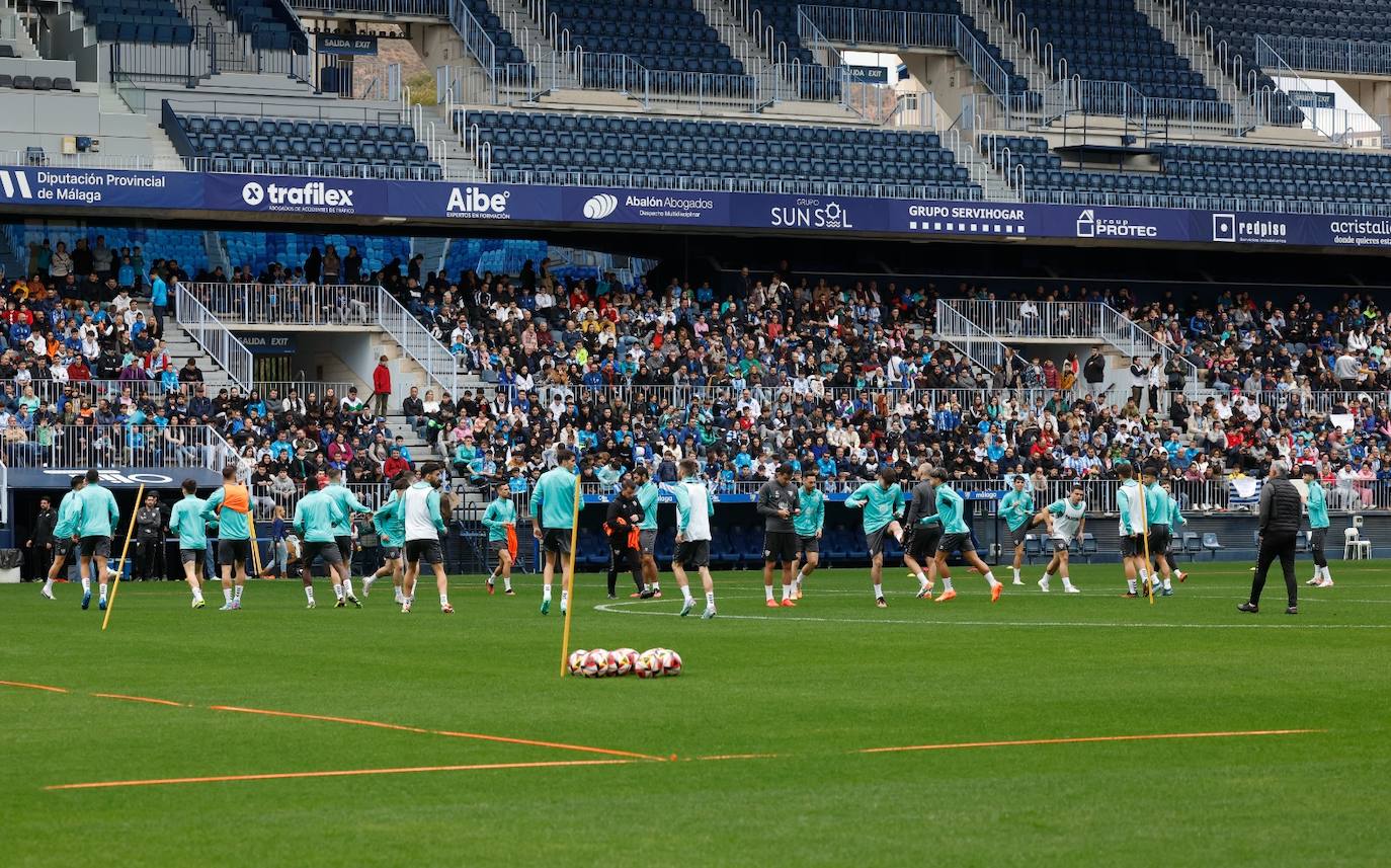 Las mejores fotos del entrenamiento de puertas abiertas del Málaga