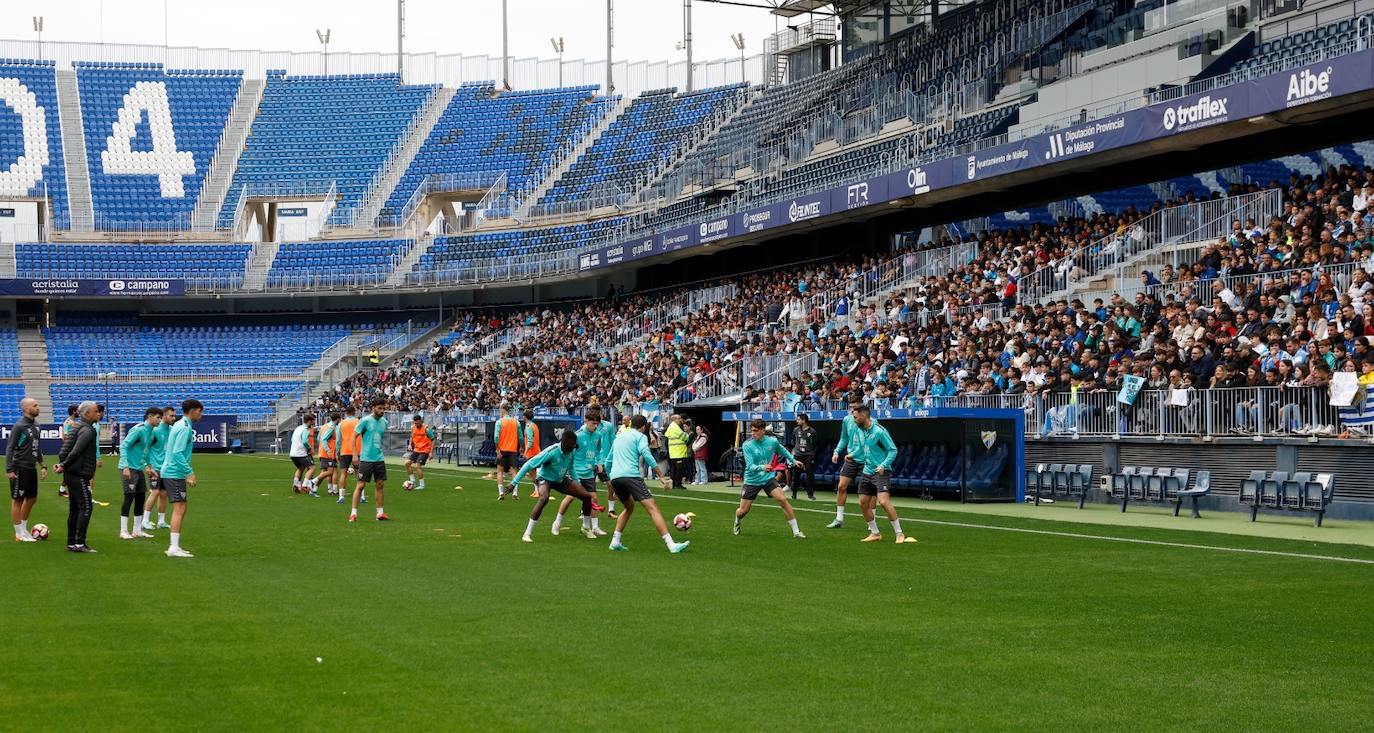 Las mejores fotos del entrenamiento de puertas abiertas del Málaga