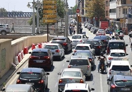 Tráfico en el entorno del Centro de Málaga.