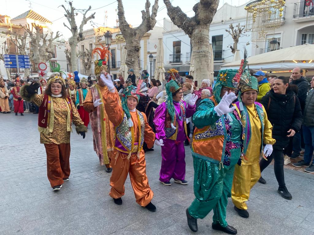 Melchor, Gaspar y Baltasar, en su recorrido por Nerja