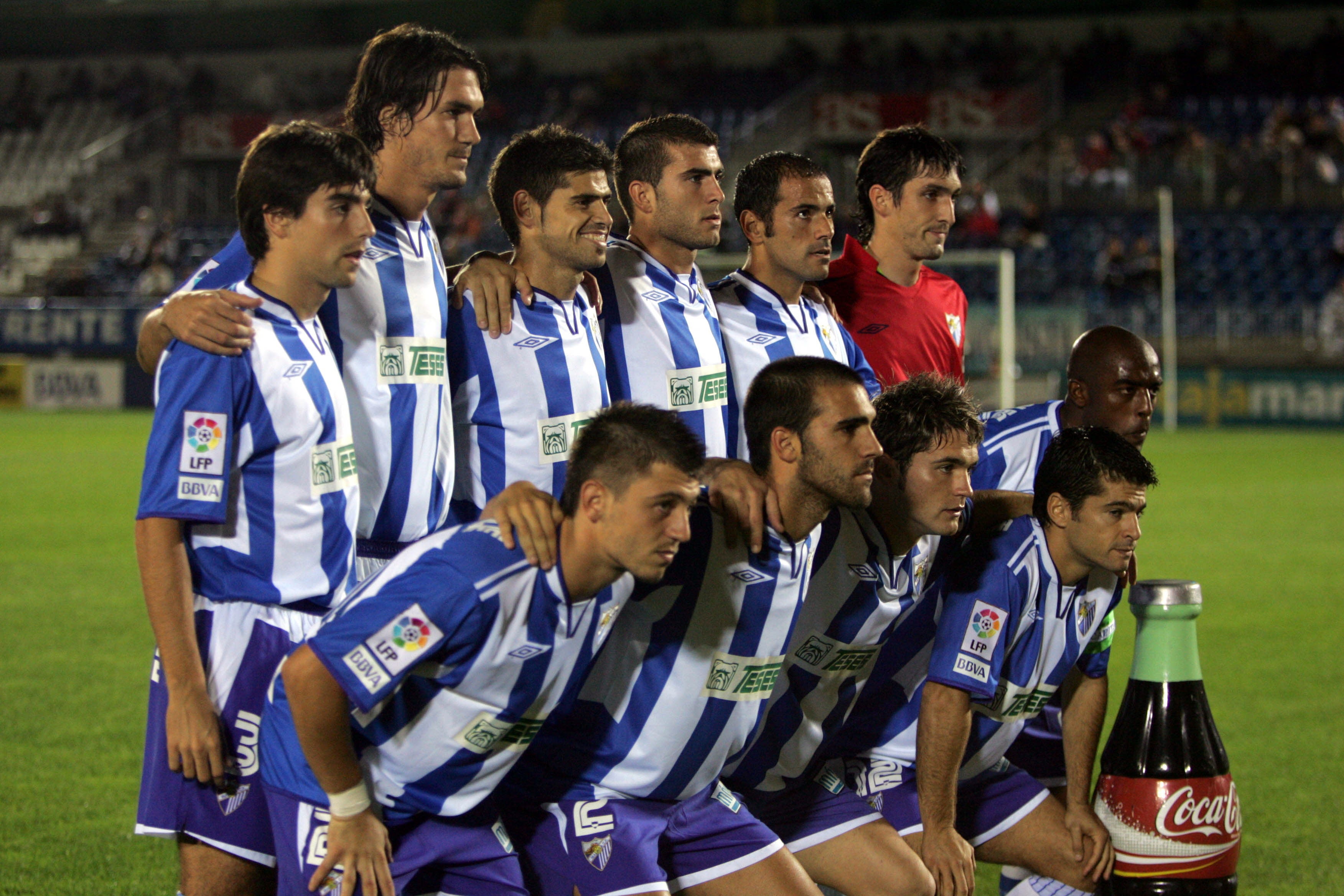 El once del Málaga aquel partido.