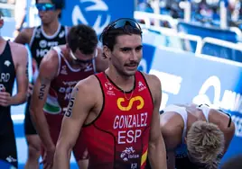 El triatleta malagueño Alberto González, en una prueba.